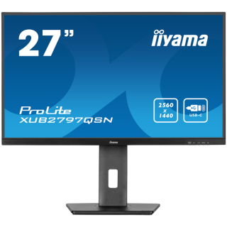 IIYAMA Monitor LED XUB2797QSN-B2 27" IPS 2560 x 1440 @100Hz 300 cd/m² 1300:1 1ms HDMI DP USB-C 65W RJ45 Daisy Chain USB Hub 3.2