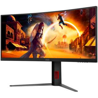 AOC Gaming CU34G4Z ukrivljen monitor - 86.4cm (34"), UWQHD (3440 x 1440), Fast VA, 1500R, 240Hz, 1ms (GTG), Adaptive Sync, HDR400, USB razdelilnik, 2x HDMI 2.1, 1x DP 1.4