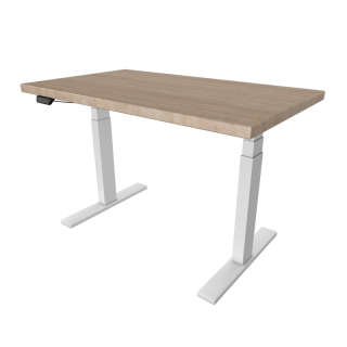 UVI Desk beli okvir z namizno ploščo (sonoma)